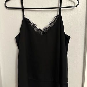 Black tank top with lace